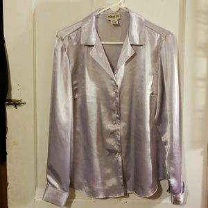 Women's Lavender Button Down Shirt Size Medium